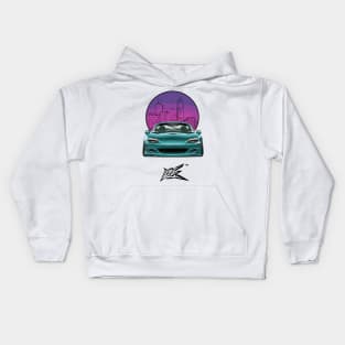 MAZDA MIATA NB STANCED GREEN METALLIC Kids Hoodie